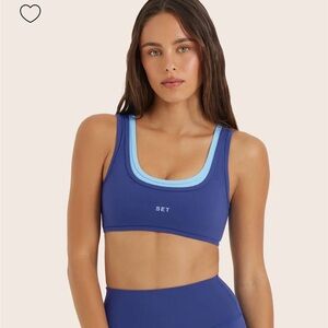 SET Active Blue Sports Bra Medium Support